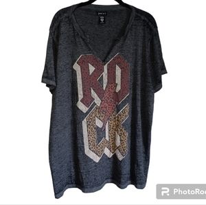 Joei & I Gray Rock Graphic T-shirt Size 3X